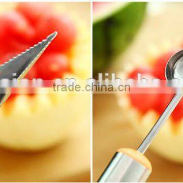 Multifunction Kitchen Fruit Salad tool , Melon baller & Carving knife