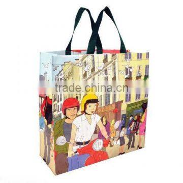 Reusable Eco Friendly Lamination Non Woven Clothes Garment Handle Tote Bag,Women Shopping Handbag photo-3