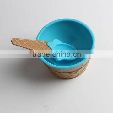 Colorful Ice Cream Bowls and Spoons Set photo-5