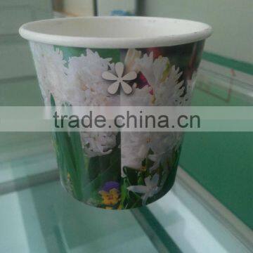 Custom Logo Printed Big Flower Paper Pot Cover