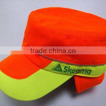 fluorescence fabric army hat and cap with lining