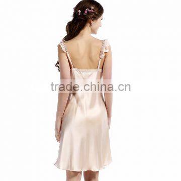 2016 Latest Comfortable Sexy Wholesale Two Suits Elegant Silk Pajama for Women photo-3