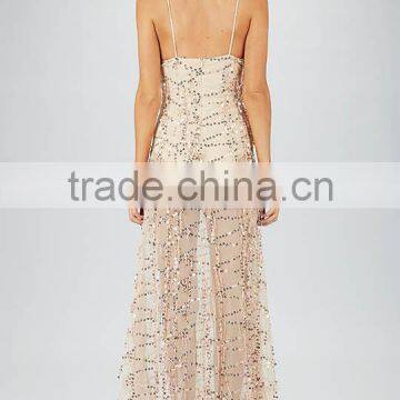 OEM Women Sequins Long Dresses Hot Sale Holiday Maxi Dress photo-5
