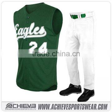 Athletic custom baseball jersey sublimated league game baseball shirts active baseball vest suits uniforms