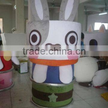 Can Body Rabbit Mascot Costume/Fur Rabbit Mascot Costume