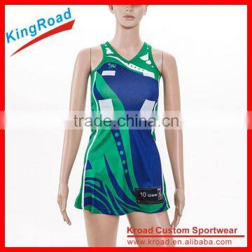 Popular Womens Lycra Netball Dress Popular Netball Bodysuits Team Custom Netball Jersey photo-2