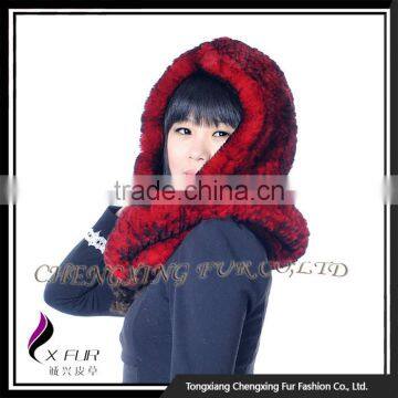 CX-C-184 2016 China New Promotional Product Hijab Scarf Rex Rabbit Fur Hat photo-3