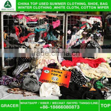 2016 Fashionable Long Ladies Sleeve T-shir Used Clothes in Bales/second Hand Clothes for Sales photo-3