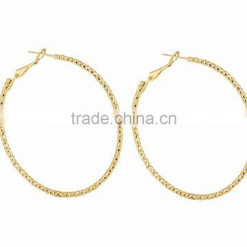 Gold Plated Artificial Hoop Earrings