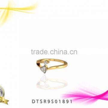 14kt Gold Plated CZ Studded Ring