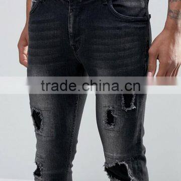 2016 New Fashion Skinny Jeans Mens Wholesale Ripped Jeans photo-4
