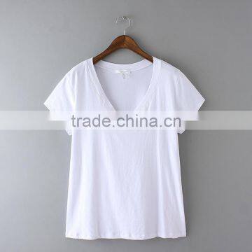 Wholesale clothes white custom cheap women blank t shirt