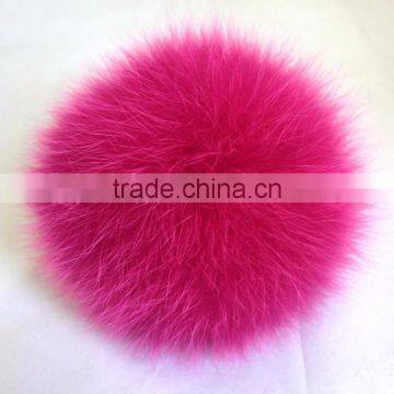 Myfur Navy Blue Dyed Customized Hat Accessory Fox Body Fur Pom Poms