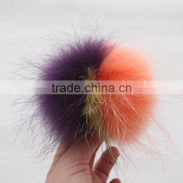 Myfur Genuine Luxury Multi Color Raccoon Fur Pom Poms For Hat and Bag Accessory photo-2