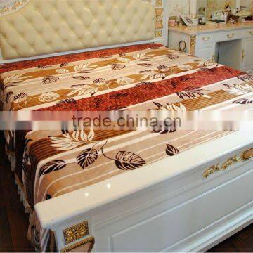 100% Polyester Flannel Blanket Printed Maple Leaf photo-2