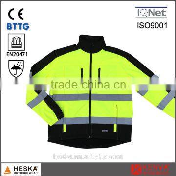 Hi Vis Garment Softshell Jacket Uniform Workwear Safety Work Clothing