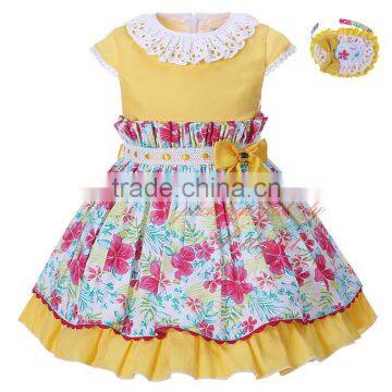 Easter yellow flower girl dresses baby clothes