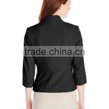 Women's Petite One Button Linen Lapel Look Jacket/Blazer photo-6
