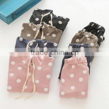 New Style Polka Dots Cotton Wholesale Girls Clothing Sets photo-2