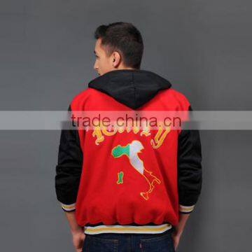 Custom Made Men Hoody Football Team Club Baseball Varsity Bomber Letterman College School Bulk Jacket With Hoodies Wholesale photo-2