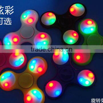 Fingertip Gyro Three Leaf Bearings Interdental Rotation EDC Decompression Toys Spiral Fingers Spot Lights With Lights photo-2