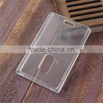 Nice-looking Transparent Waterproof Type Horizontal ID Card Holder Hard Platic Vertical Name Tag Holder photo-3