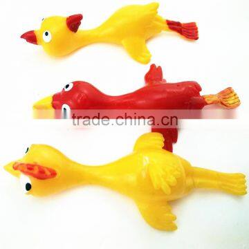 Plastic slingshot scream flying turkey stretchy TPR chicken