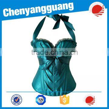 CYG Latest Women's Strapless Faux Leather Zipper Front Corset and Pant photo-2