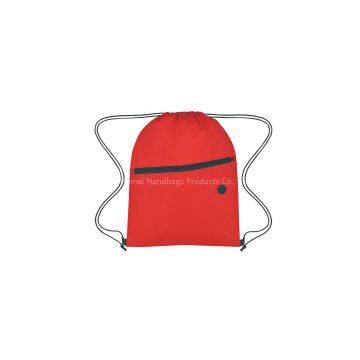 Deluxe Non Woven Drawstring Shoe Bag With Front Zipper photo-2