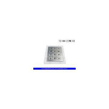 Rugged Metal Numeric Keypad With 12 Short-Travel Keys Panel Mount