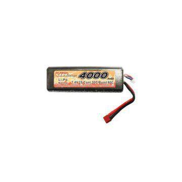 China Battery Manufacturer 7.4V/4,000mAh Lithium Polymer Battery Pack For RC Cars With 30c Continuous Discharge Current