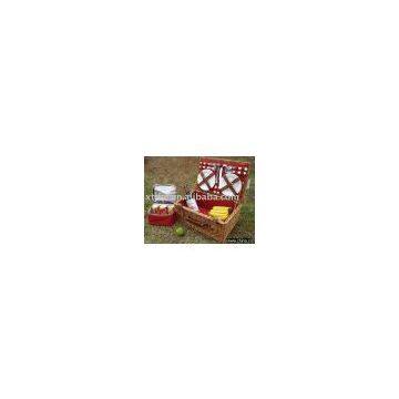Picnic set, picnic basket, willow picnic basket, picnic hamper