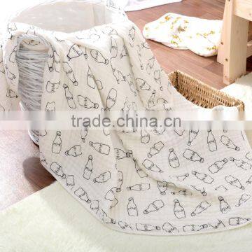 china products hot sale white bleached muslin swaddle blankets