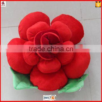 China wholesale stuffed rose flower decorative pillow 40cm