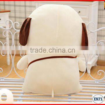 Factory Custom White Plush Dog Toy Wearing Small Bag photo-3