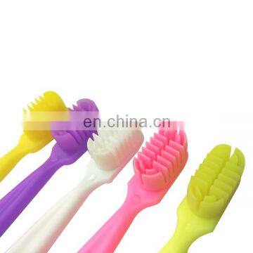 1pc pack bamboo charcoal silicone nano colorful toothbrush