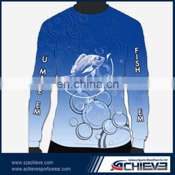 custom sublimated cheap wholesale long sleeve tournament fishing jerseys