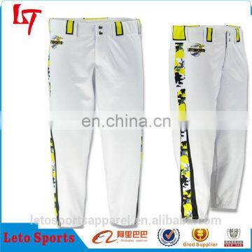 Custom sublimation baseball uniform wholesale softball pants Mens softball pants plus size baseball pants