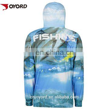 Custom sublimation fishing clothes, 100% polyester fishing appreal for sale