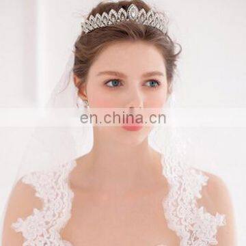 Unique Design Retro Alloy Diamond Crown Wedding Headdress