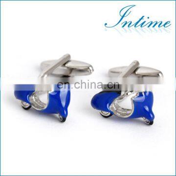 Fancy Motorcycle Shirt Cufflinks Blue Men