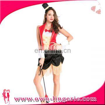 HALLOWEEN Circus Ringmaster Mistress Lion Tamer Showgirl Dress Costume Fancy Party Cosplay