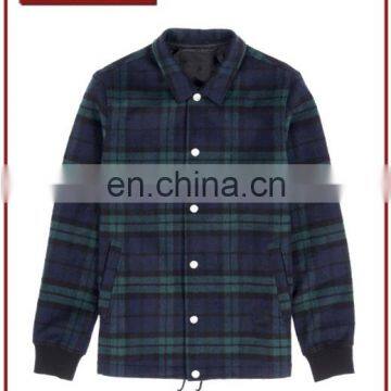 2017 European Men's Wool Check Coat Wholesale