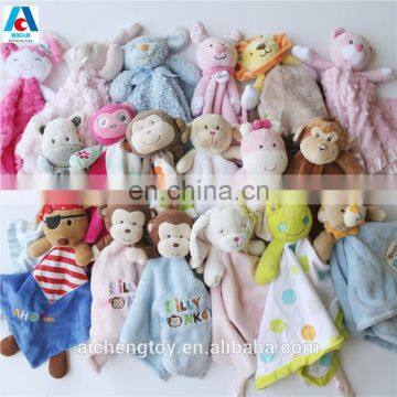 lovely plush baby comforter blanket various design accept OEM service CE pass