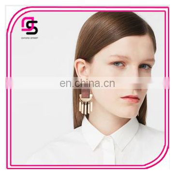 2017 new arrival fashion earrings, tassel metal pendant earrings