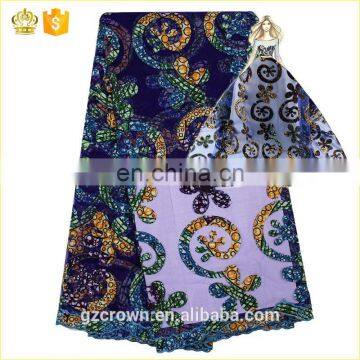High quality Latest embroideried tulle french net lace with sequins For make clothesH170112003