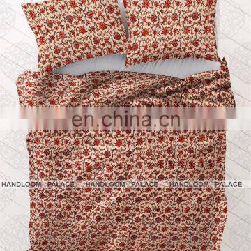 Indian Hippie Boho Hand Block King Size New Duvet Doona Cover & Pillow Bed Cover