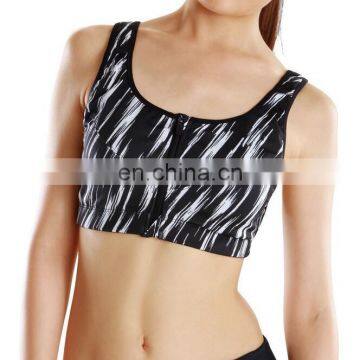 Moisture Wicking Soft Yoga Wear Print Cotton Sports Bra With Band#S150026