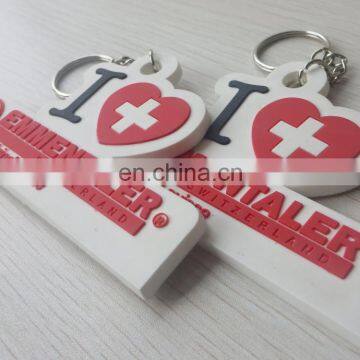 Heart Shape Custom 3d Embossed Pvc Key Chain photo-3