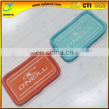 Square woven promotional badges